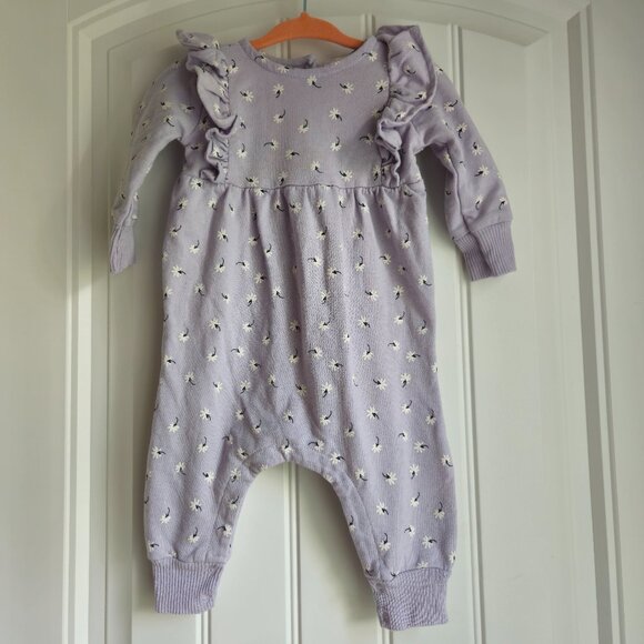 Sale 🎉🥳 4/$25 or $10 Jessica Simpson Green and Purple Rompers Size 3-6M - Picture 1 of 10